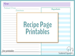 Organize Your Recipes with These Handy Recipe Page Printables
