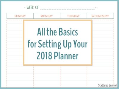 All the basic pages you need to set up your 2018 Planner!