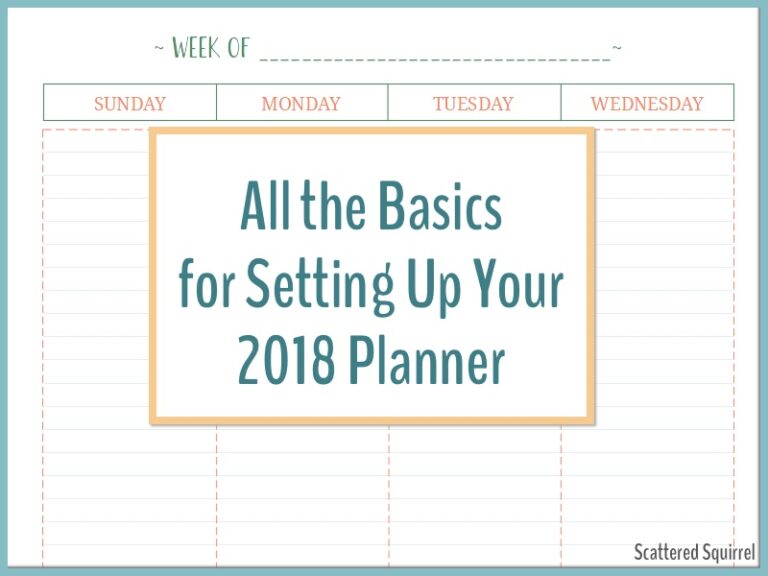 All the basic pages you need to set up your 2018 Planner!