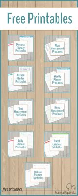 Find a variety of free printables to help meet your planning and organizing needs.