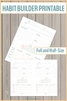 Building new habits takes thought and a little bit of planning. This handy habit builder printable can help!