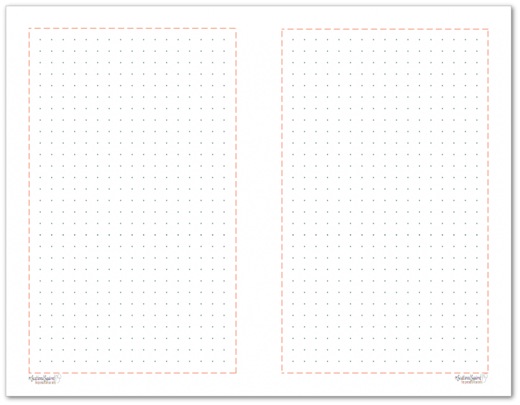Half-Size Dot Grid note paper to match the 2018 planner colours.