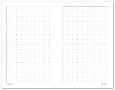 Half-Size Dot Grid note paper to match the 2018 planner colours.