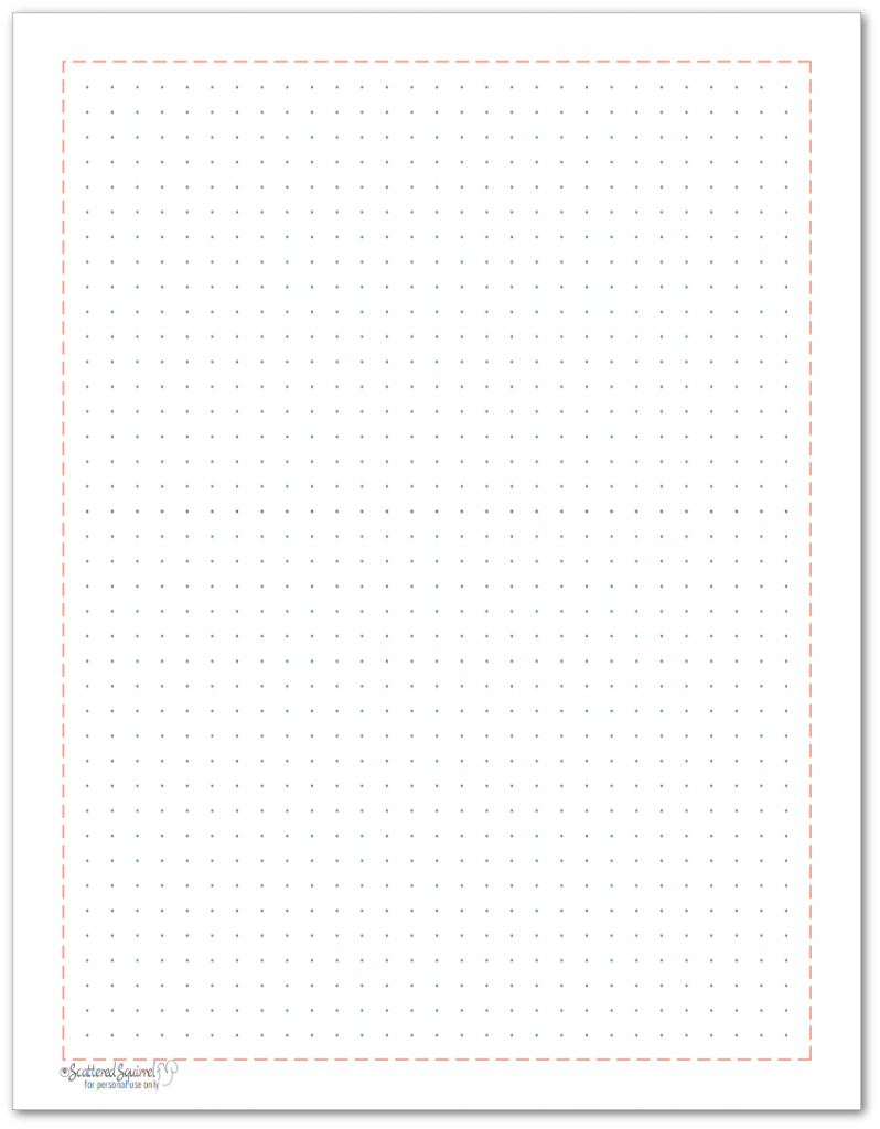 Dot grid note paper to match the 2018 planner colours
