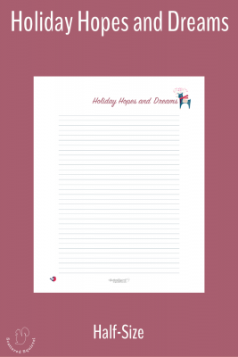 This half-size, free, holiday planner printables to help you keep track of all your holiday hopes, dreams, and traditions.