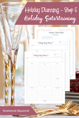 These holiday entertaining planner printables will help you plan and prepare for your holiday party, helping to create a stress free holiday season.