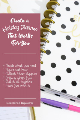 A great way to reduce stress during the holidays is to create a holiday planner. Tailor it to fit your planning needs each holiday season and it will help make the holiday season run much smoother.