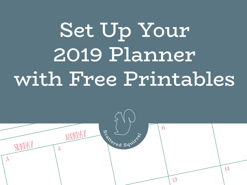 Set up your 2019 planner using these free printables.
