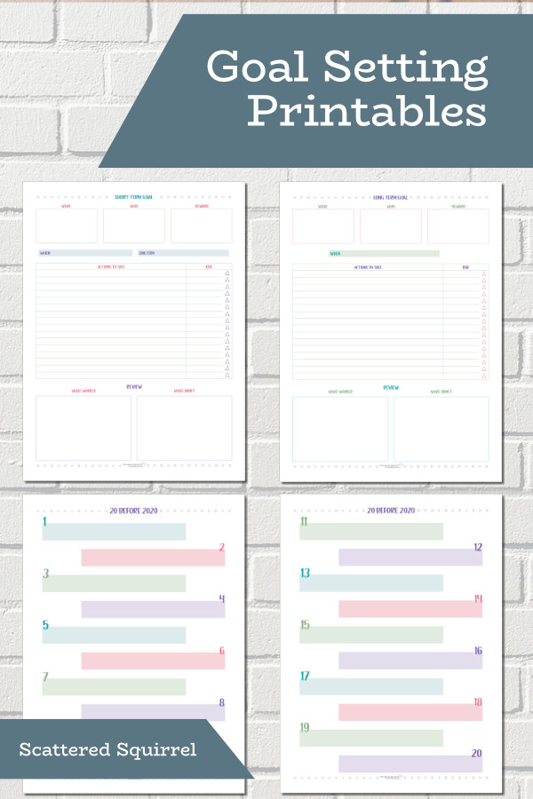 These goal setting printables are a great way to plan your goals and track your progress. Whether you're planning long term or short term, these free printables are sure to help.