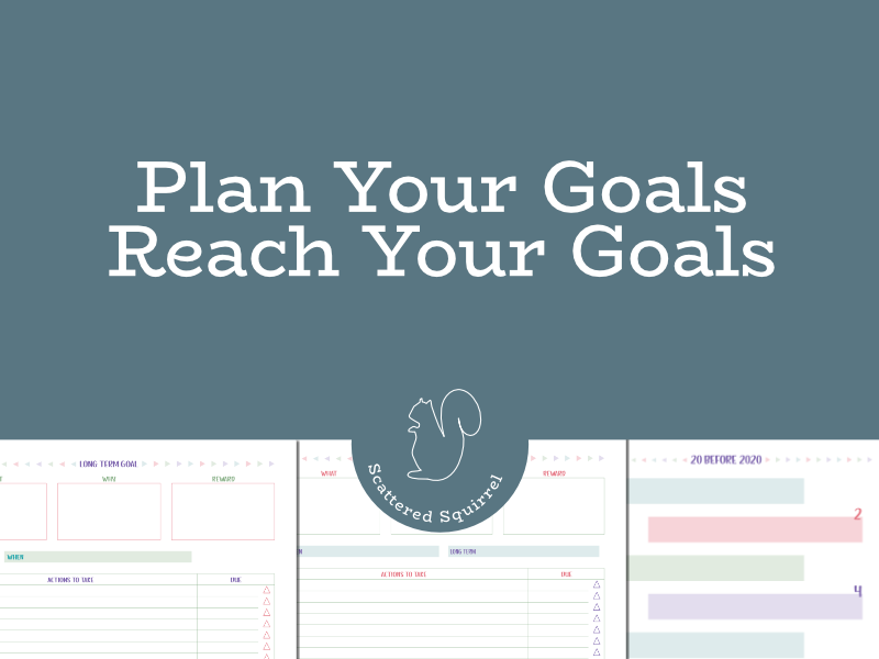 Don't let your goals stay wishes. Use these goal setting printables to help you plan your goals so you can reach your goals.