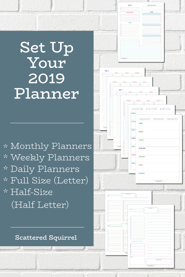Find all the planner printables you need to set up your 2019 planner right here.