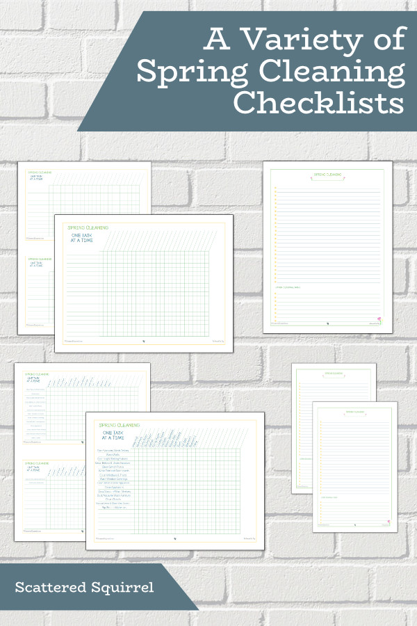 Check out these spring cleaning checklists to help make tracking your spring cleaning quick and easy.