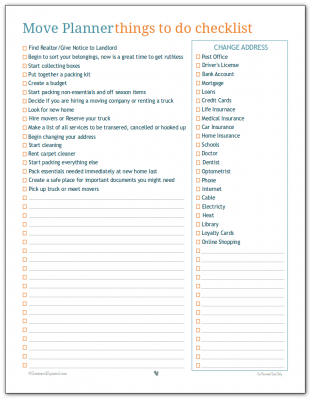 Whenever I move there always seems to be an endless list of things to do, so I made a printable to do list to keep track of everything.