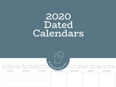 All the dated 2020 calendars can be found right here in this post.