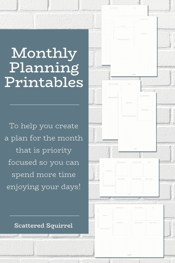 Create a to-do list for your month that is prioritized and not overwhelming with the help of these free monthly planning printables. Available in four different layouts and sizes, all designed to match our dated monthly calendars.