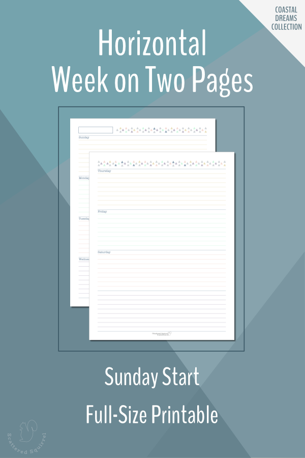 FOILED A5 Rings Week on 2 Pages Horizontal Planner Calendar 