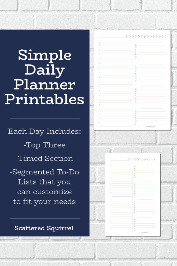 These simple daily planners make scheduling and planning your days really easy.