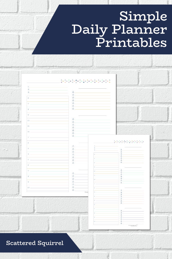 These simple daily planner printables make organizing your to-dos and scheduling your day super easy.