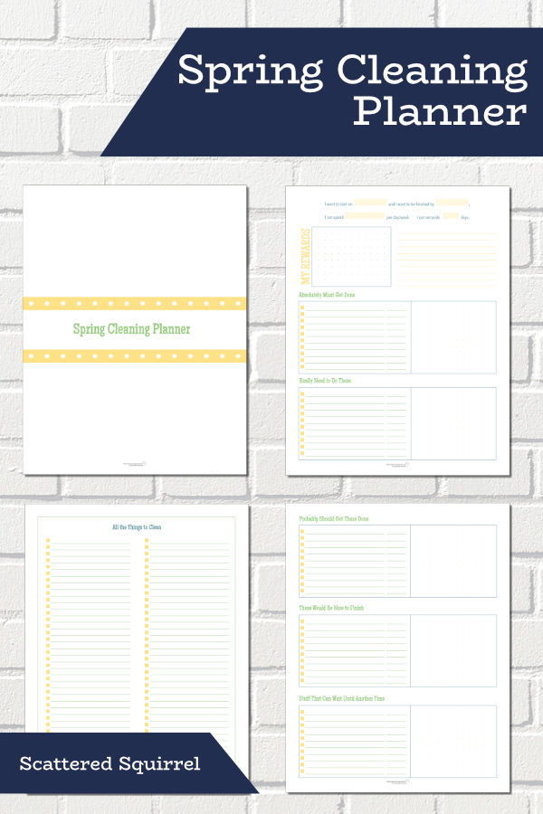 The spring cleaning planner is a great tool to help plan your spring cleaning so you can get through it quickly and efficiently.