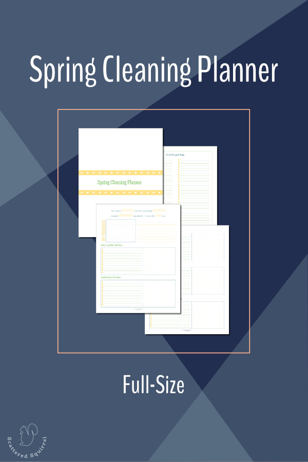 This full-size (US letter) set of printables is our Spring Cleaning Planner, designed to help you plan your spring cleaning to make it quick and efficient.