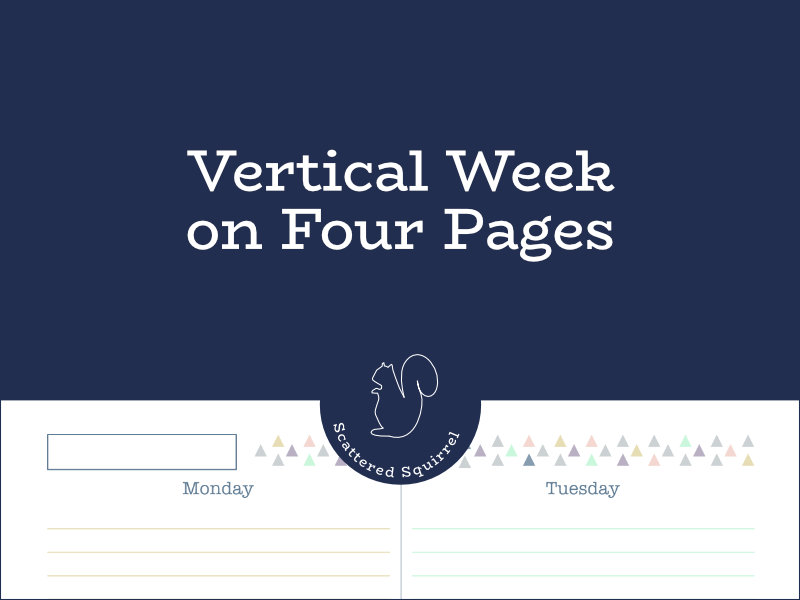 The week on four pages is a versatile planner layout that offers tons of room for writing on each day.