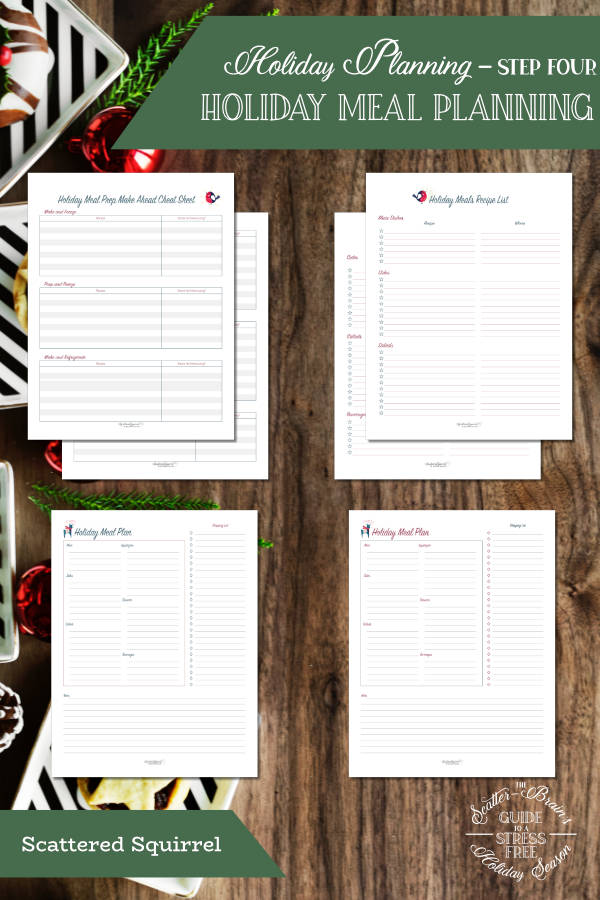 Nothing says holidays more than a good meal shared with those we love. This set of holiday meal planning printables will help you plan the perfect holiday meal.