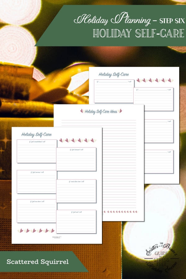 Spread some of the holiday cheer on yourself this holiday season by making self-care a priority with these holiday self-care planner pages.