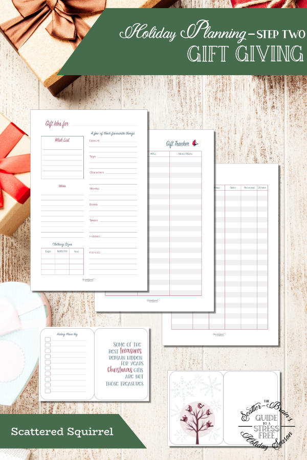 Don't let gift buying stress you out this holiday season. Use the gift-giving printable set to help you with all your gift-giving needs