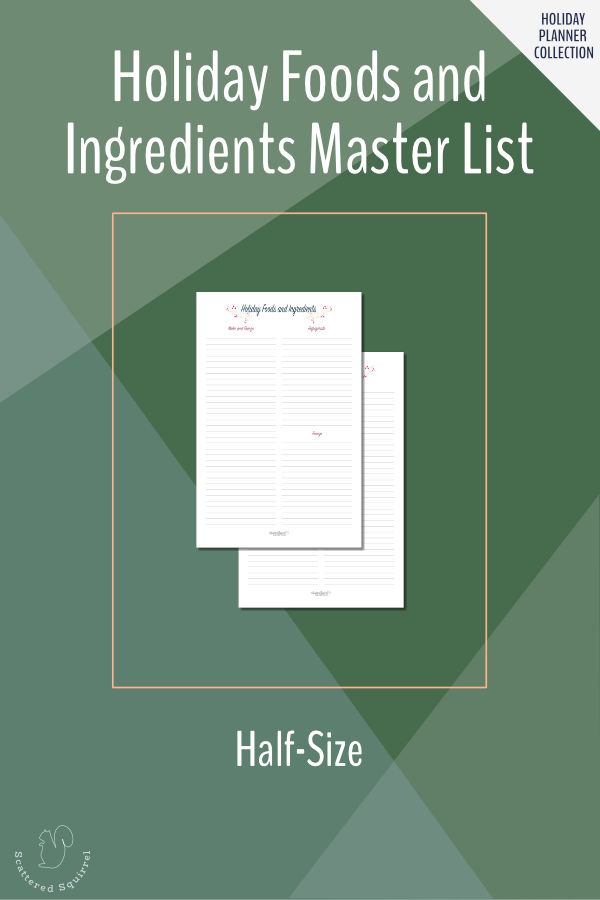 Make stocking your pantry for the holiday season a breeze with this printable master list.