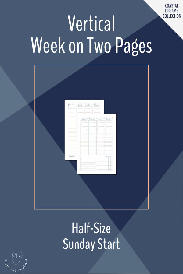 Weekly Calendar Timeblock Printable - Sunday Start - 2-Page Spread