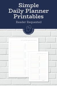 Full and Half-Size Daily Planner Printables as Requested