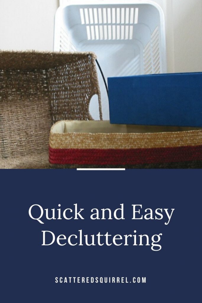 Decluttering can feel like an overwhelming task, but it doesn't have to. I have a system that I use that is quick and easy to declutter on a small scale.