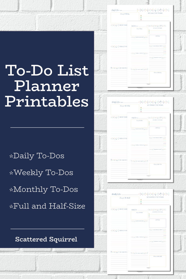 These to-do list planner printables are designed to help you structure your tasks by priority and organize them by type, so that you're able to focus on the things that are the most important or urgent.