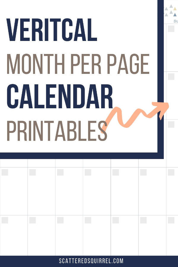 These undated page per month calendars are a perfect fit for those who like the portrait orientaion. Pair them with a note page for to-do lists for extra planning.