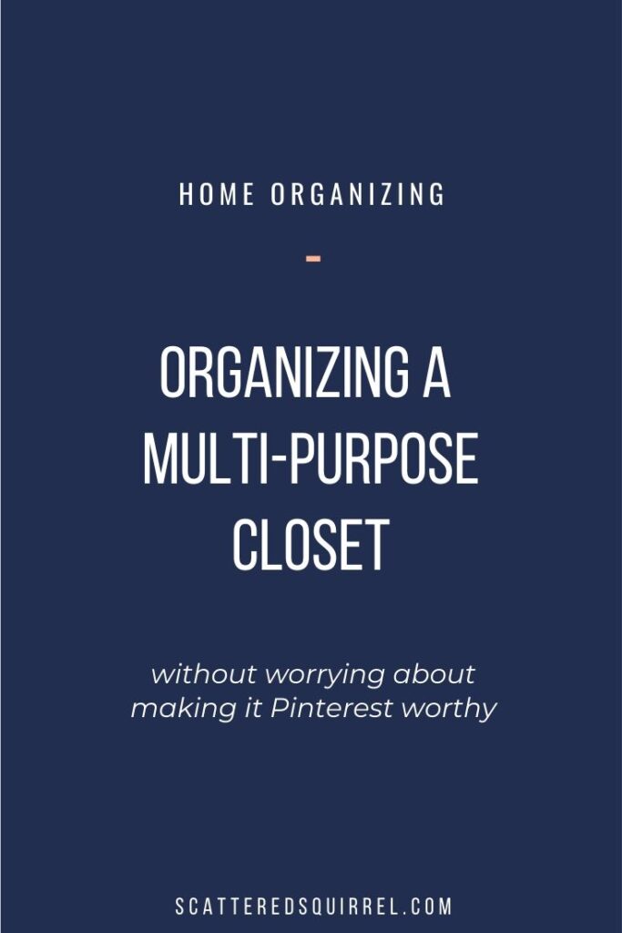 Don't let wanting to make it pretty hold you back from getting things organized. Sometimes we just need to use what we have and make it work for the time being.