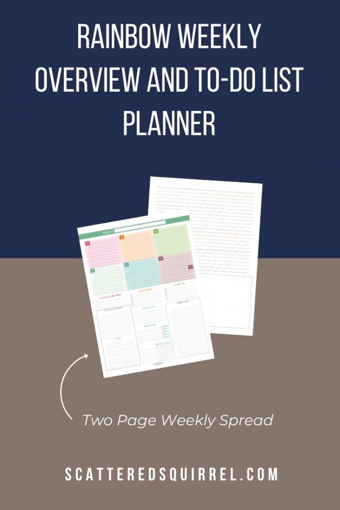 This weekly planner printable is part weekly overview part structured to-do list. The two page spread allows you to plan your week, track your habits, and journal, memory keep, or just take notes throughout the week.