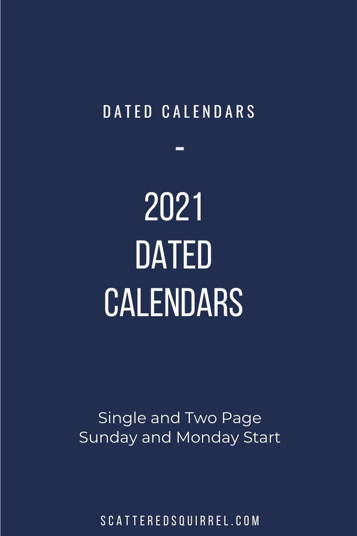 Introducing The 2021 Dated Calendars!