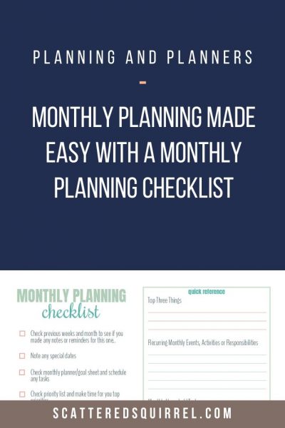 Monthly Planning Made Easy With a Monthly Planning Checklist