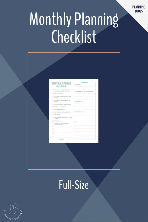 This Monthly Planning Checklist printable makes planning a breeze. Just follow the checklist and your reference notes to ensure your month is planned out exactly ho wyou need it to be.