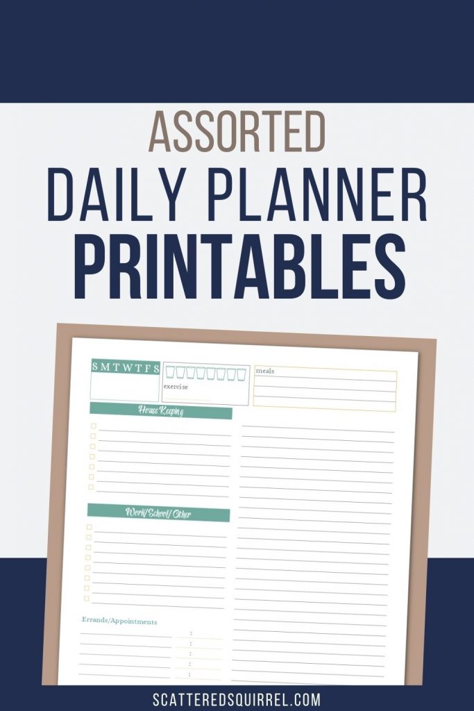 We have an assortment of daily pages for you to use in your planner. Grab a to-do list or an agenda page, maybe a task list is more to your liking? We've got you covered.