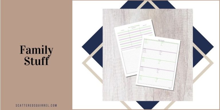 Home Management - Free Printables