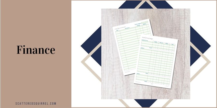 Budget, track your debt, and more with the help of the finance printables.