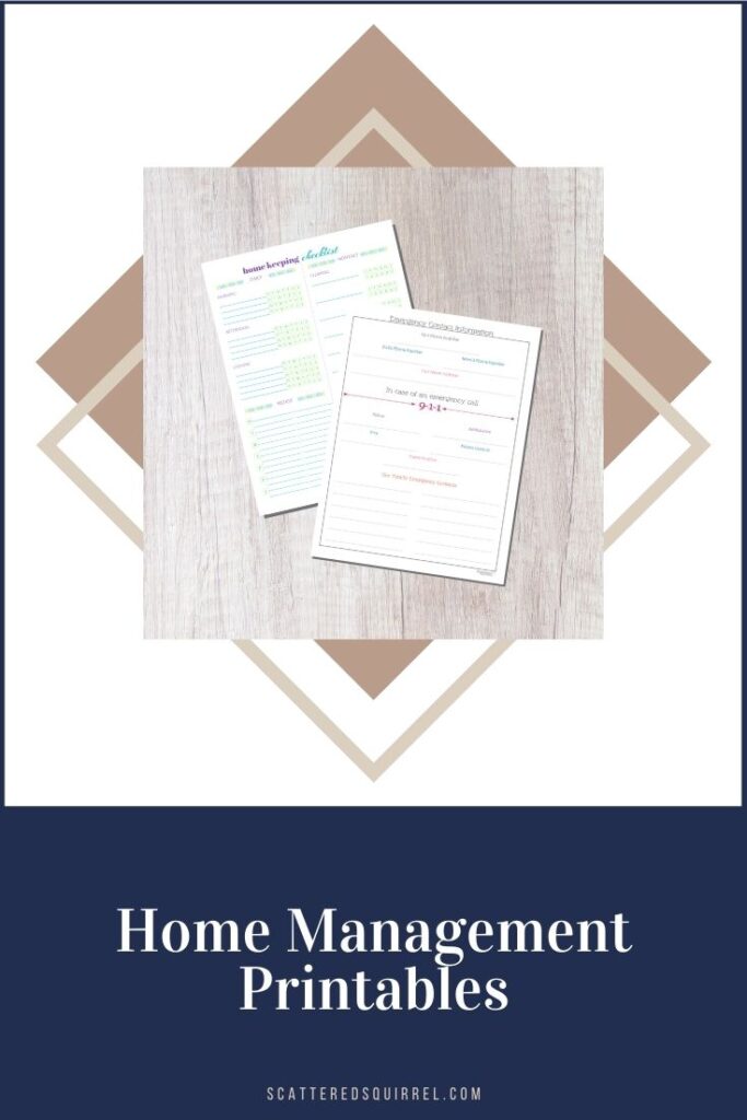 Home management printables are a wonderful way to track, overseeing, and run your home. They help you keep track of the details so you don't have to try to remember everything.