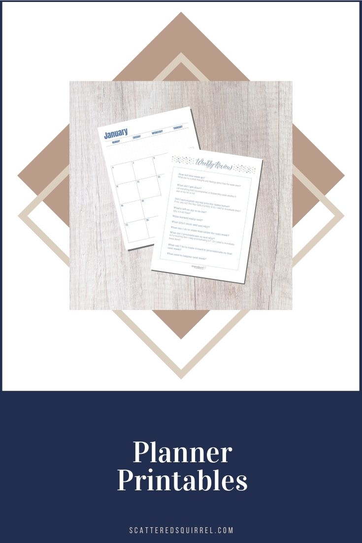 Planning Routine Printable Personal Planner Inserts