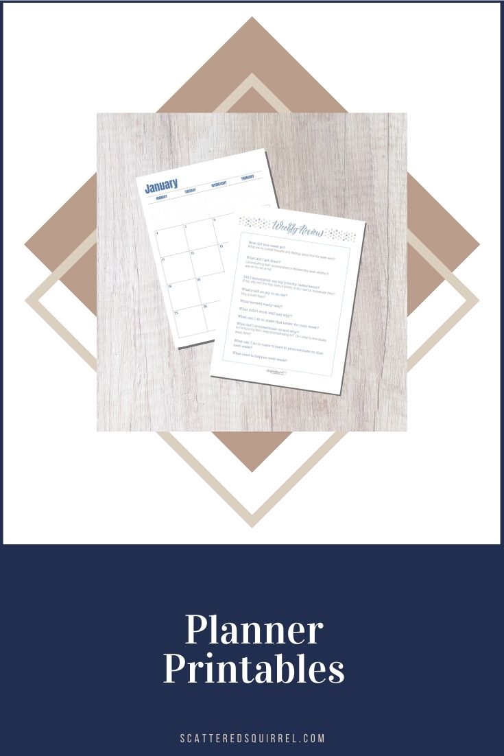 PRINTED Project Planner Pages Personal Size Planner Inserts 