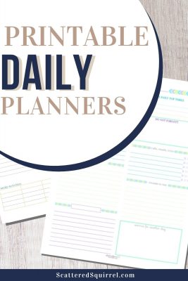 Even if you prefer to plan by the week daily planner printables are a great resource to have in your planner for those extra busy days.