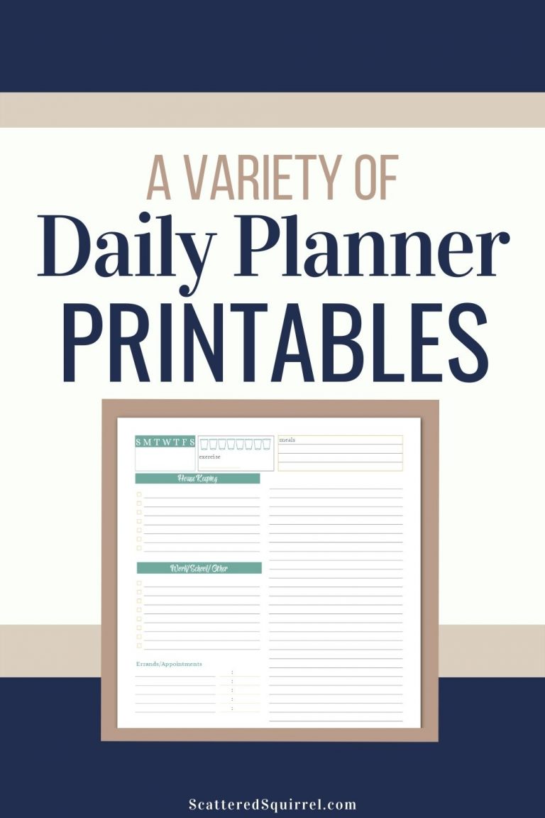 Daily Planner Printables Personal Planner 