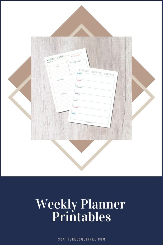 AGENDA 52 compatible PRINTABLE weekly insert; personal planner size; Week  on 2 pages; WO2P; vertical; box planner; downloadable