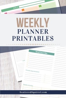 Check out the variety of weekly planner printables available here. Everything from two page per week to a week on a page, we've got your weekly planning needs covered.