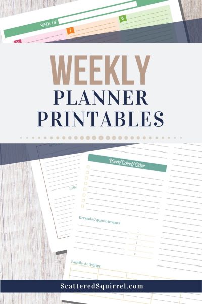 Weekly Planner Printables {Personal Planner}